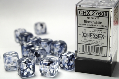 Nebula: 16mm D6 Black/White Block (12)