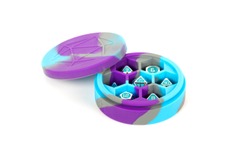 Silicone Round Dice Case - Purple/Gray/Light Blue