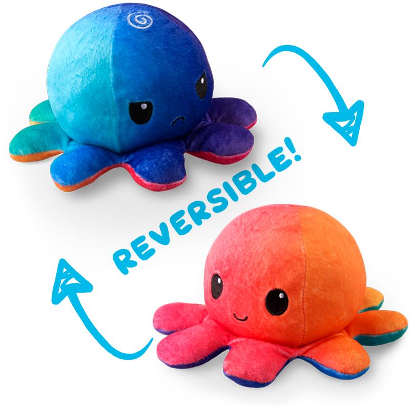 Reversible Octopus Plushie: Sunset/Mermaid