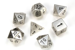 Chessex Metal: Poly Silver (7)