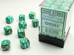 Dice Menagerie 10: 12mm D6 Marble Oxi Copper (36)