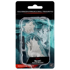 Dungeons & Dragons: Nolzur's Marvelous Unpainted Miniatures - W11 Gold Dragon Wyrmling & Small Treasure Pile