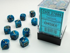 Phantom: 12mm D6 Teal/Gold (36)
