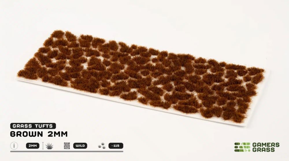 2mm Brown Grass Tufts (115) (Self Adhesive)