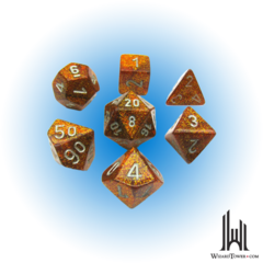 Glitter - Polyhedral 7-Die Set - Gold / Silver