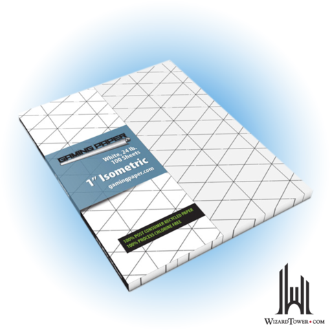 GAMING PAPER: SINGLES - WHITE 1 ISOMETRIC