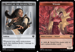 Narset of the Ancient Way Emblem (0081) // Wizard (0071) Double-Sided Token