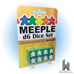 MEEPLE D6 DICE SET GREEN - 8CT