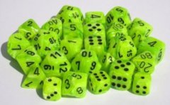 Vortex - Polyhedral 7-Die Set - Bright Green / black