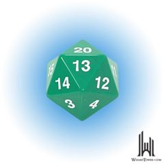 COUNTDOWN D20 GREEN WHITE 55mm w/Card