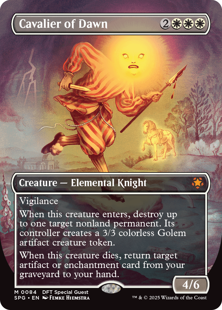 Cavalier of Dawn (0084) (Borderless) - Foil