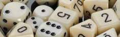 Opaque - 16mm Dice Block - Ivory / black
