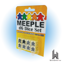 MEEPLE D6 DICE SET WHITE - 8CT