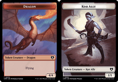 Dragon (0070) // Kor Ally (0064) Double-Sided Token