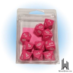 Opaque: Polyhedral Ten d10 Set Pink/White