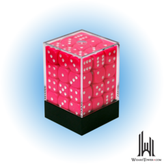 Opaque: 12mm Dice Block  Pink/White