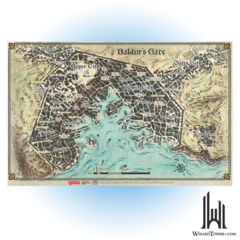 DND 5E: BALDUR'S GATE CITY MAP