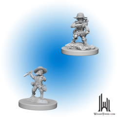 Pathfinder Deep Cuts Unpainted Miniatures: Male Halfling Rogue