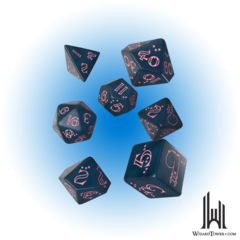 SHIMMERING LLAMA BLUE AND PINK DICE SET