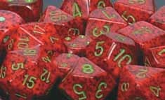 Speckled - Polyhedral 7-Die Set - Strawberry