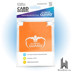 CARD DIVIDER ORANGE (10) 67 x 93 mm