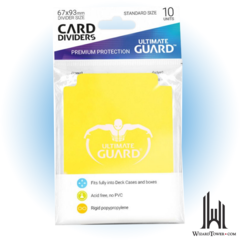 CARD DIVIDER YELLOW (10) 67 x 93 mm