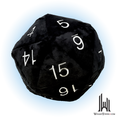 Jumbo D20 Plush Dice Black