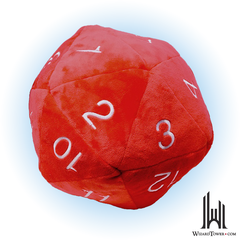 Jumbo D20 Plush Dice Red