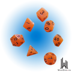 7 Pc Polyhedral Matched Set of Dice