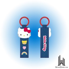 KEY RING: DENIM HELLO KITTY