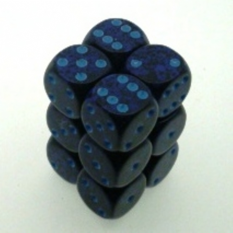 Speckled - 16mm Dice Block - Cobalt