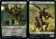 Astartes Warrior (012) // Plaguebearer of Nurgle (015) Double-Sided Token - Surge Foil