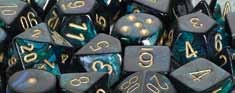 Scarab - Polyhedral 7-Die Set - Jade / Gold