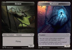 Demon (0009) // Manifest (0018) Double-Sided Token - Foil