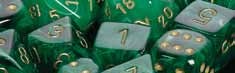 Vortex - Polyhedral 7-Die Set - Green / gold