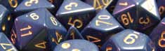 Opaque - Polyhedral 7-Die Set - Dusty Blue / copper