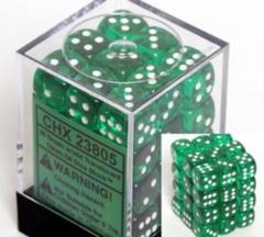 Translucent - 12mm Dice Block - Green / white