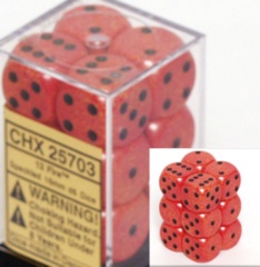 Speckled - 16mm Dice Block - Fire