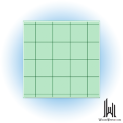 GAMING PAPER: ROLL - GREEN 1' SQUARE GRID