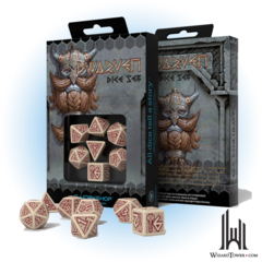 DWARVEN DICE BEIGE & BURGUNDY