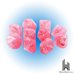 Ghostly Glow - Ten d10 Pink / Silver