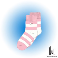 SOCKS: ADULT ONE-POINT HELLO KITTY