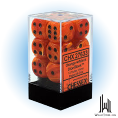 Vortex - 16mm d6 Dice Block - Orange / black