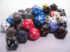 Opaque - Polyhedral 50 assorted d20 Dice