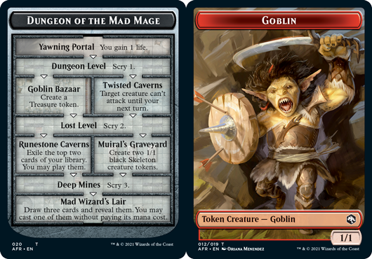 Dungeon of the Mad Mage (020) // Goblin (012) Double-Sided Token - Foil ...