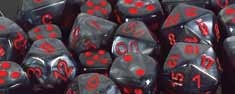 Velvet - Polyhedral 7-Die Set - Black / red