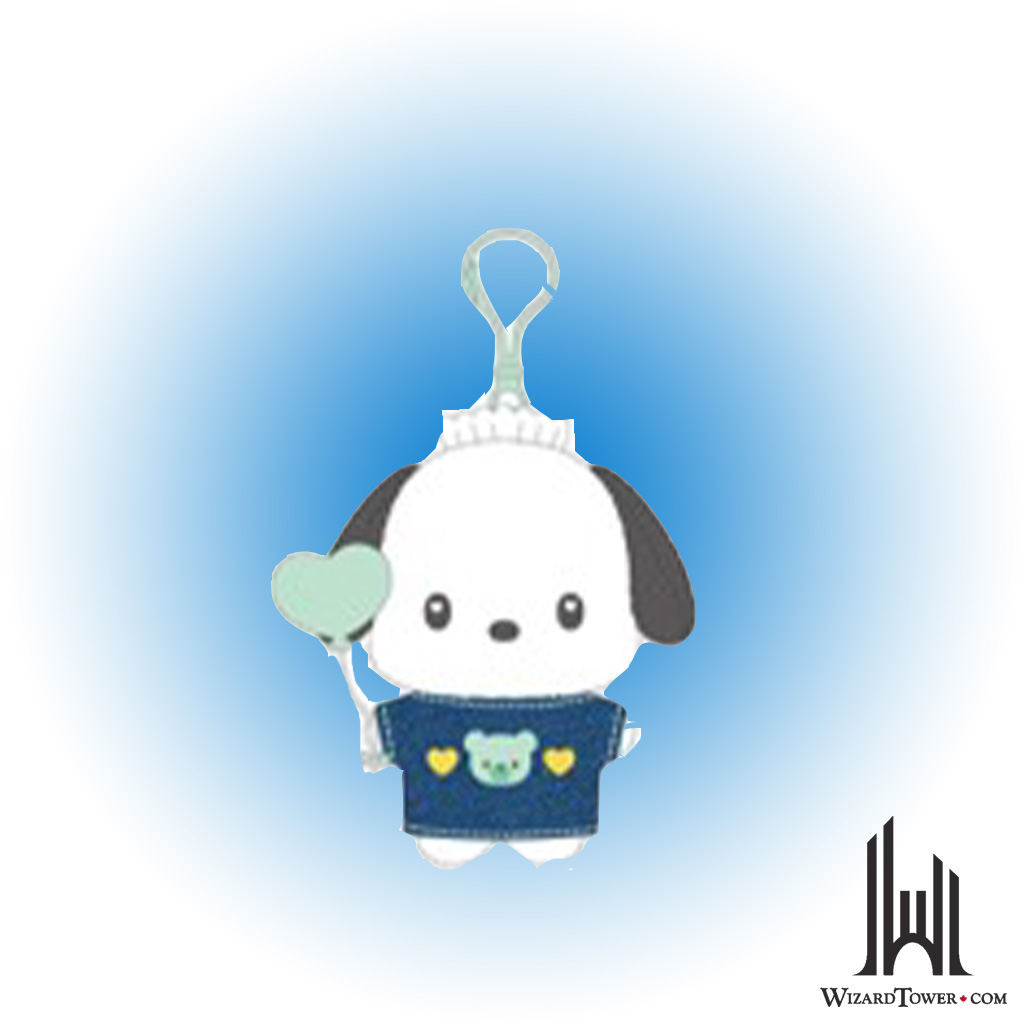 KEY CHAIN W/MASCOT: DENIM POCHACCO