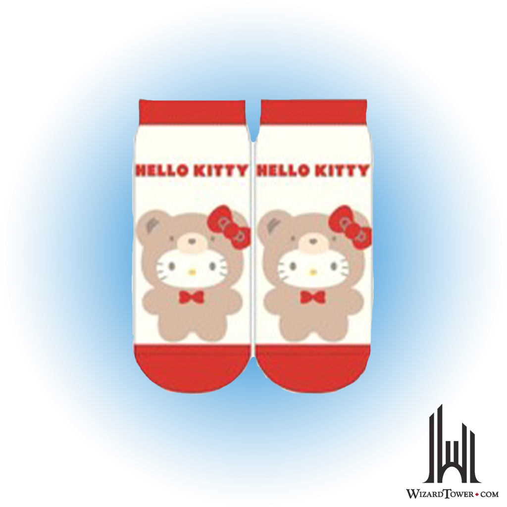 SOCKS: ADULT BEAR RED HELLO KITTY