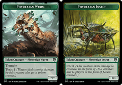 Phyrexian Insect (015) // Phyrexian Wurm (016) Double-Sided Token