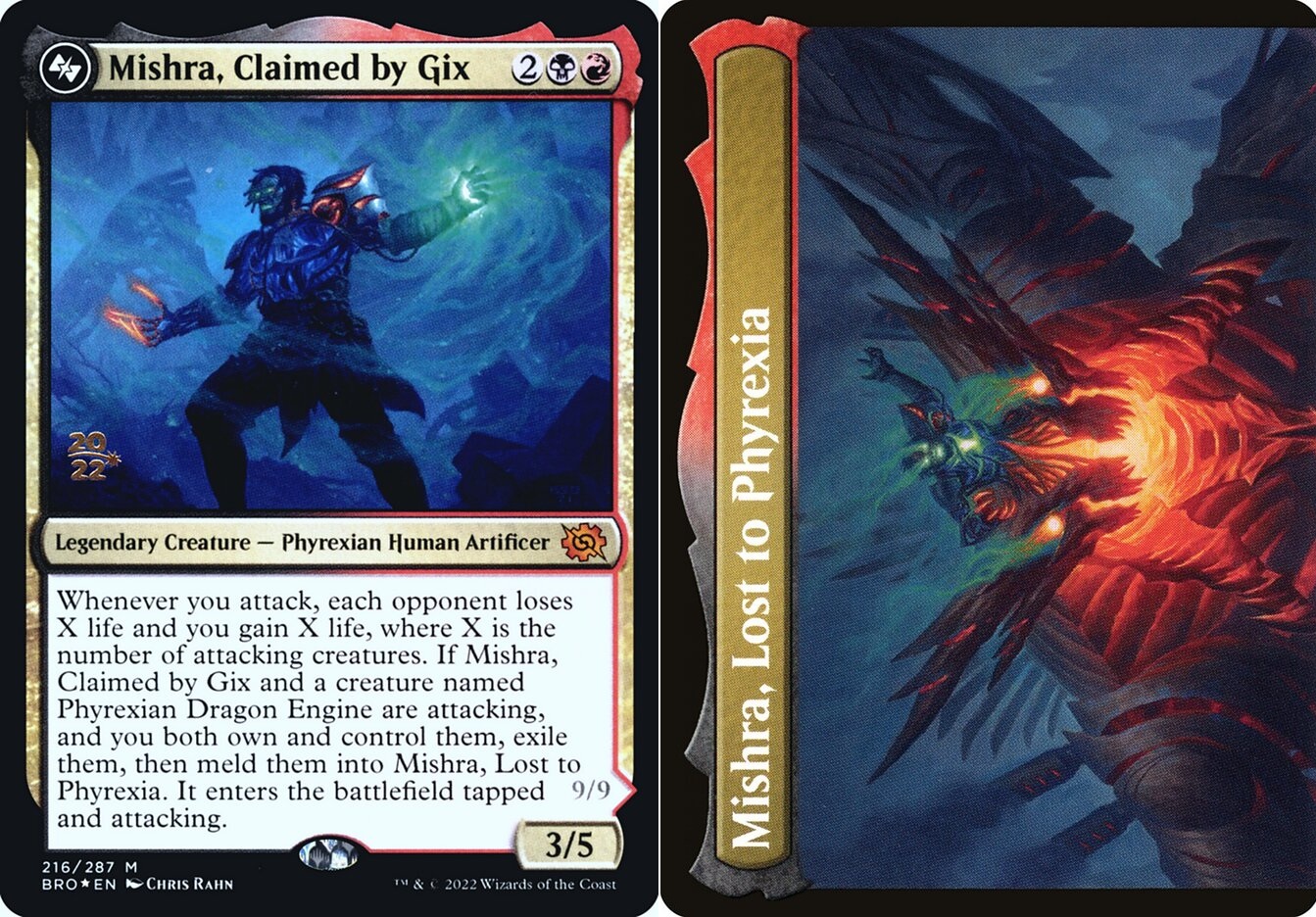 Mishra, Claimed by Gix // Mishra, Lost to Phyrexia (216) (Prerelease) - Foil
